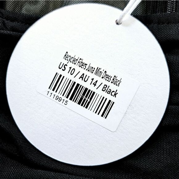 NWT Princess Polly Charvi Square Neck Ruched Long Sleeve Mini Dress in Black 10 - Picture 10 of 12